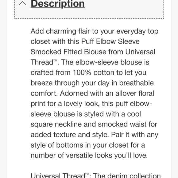 Women's Puff Sleeve Smocked Fitted Blouse Burgundy Floral - Picture 8 of 8